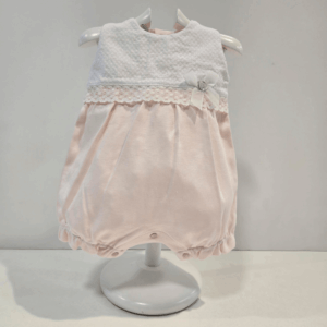 Pelele corto niña bicolor interlock Paz Rodríguez primavera-verano