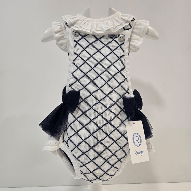 Peto niña mas blusa rombos de Rahigo primavera verano