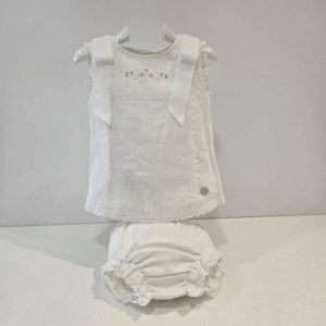 Vestidito corto mas braga Algodón con lino Paz Rodríguez verano