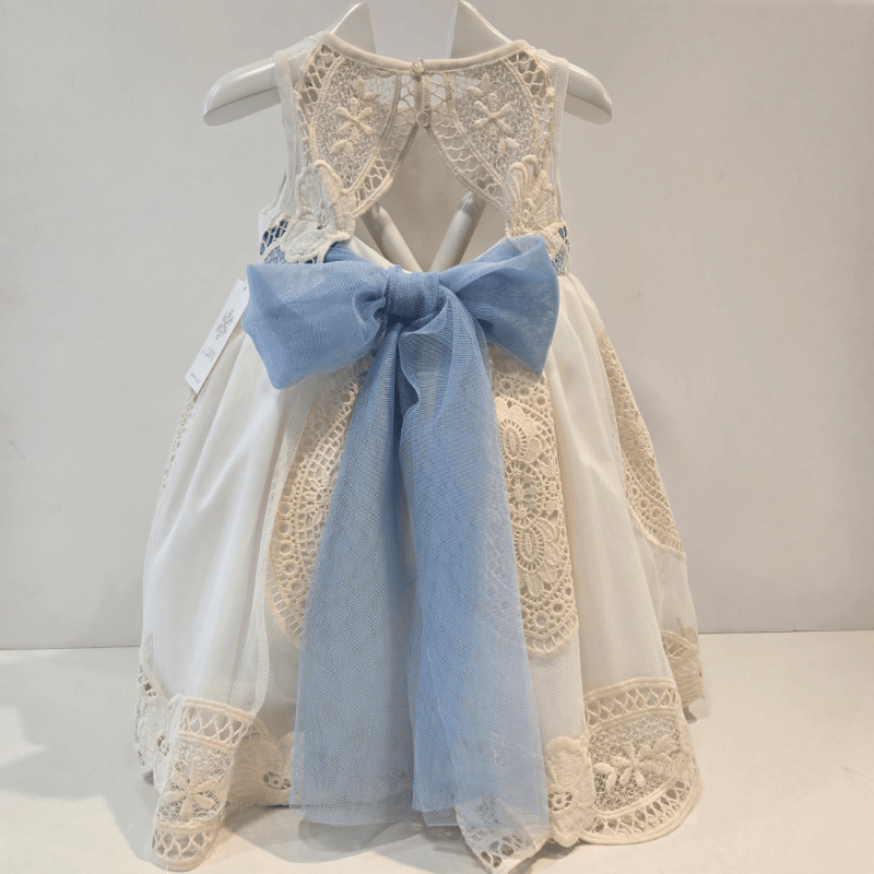 Vestido arras beige bordado La Peppa primavera verano