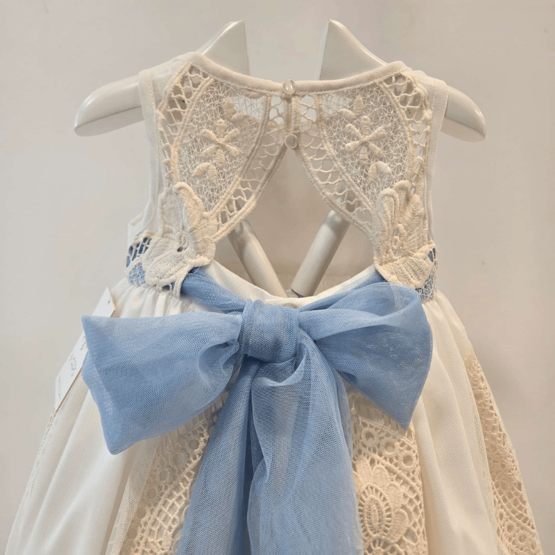 Vestido arras beige bordado La Peppa primavera verano