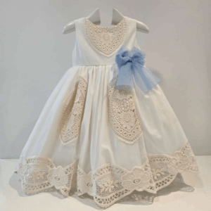 Vestido arras beige bordado La Peppa primavera verano