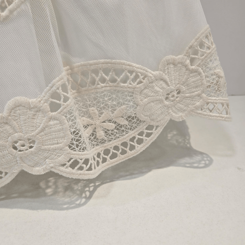 Vestido arras beige bordado La Peppa primavera verano