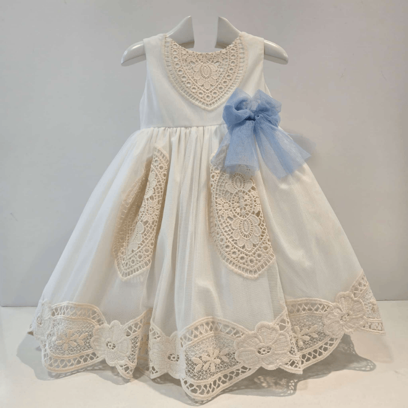 Vestido arras beige bordado La Peppa primavera verano