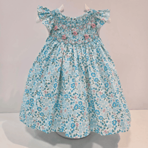 Vestido estampado flores nido de abeja Tartaleta verano