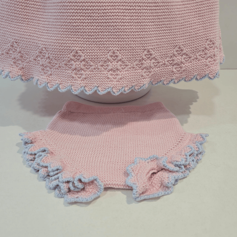 Vestido rosa y azul Rahigo algodón de azúcar primavera verano