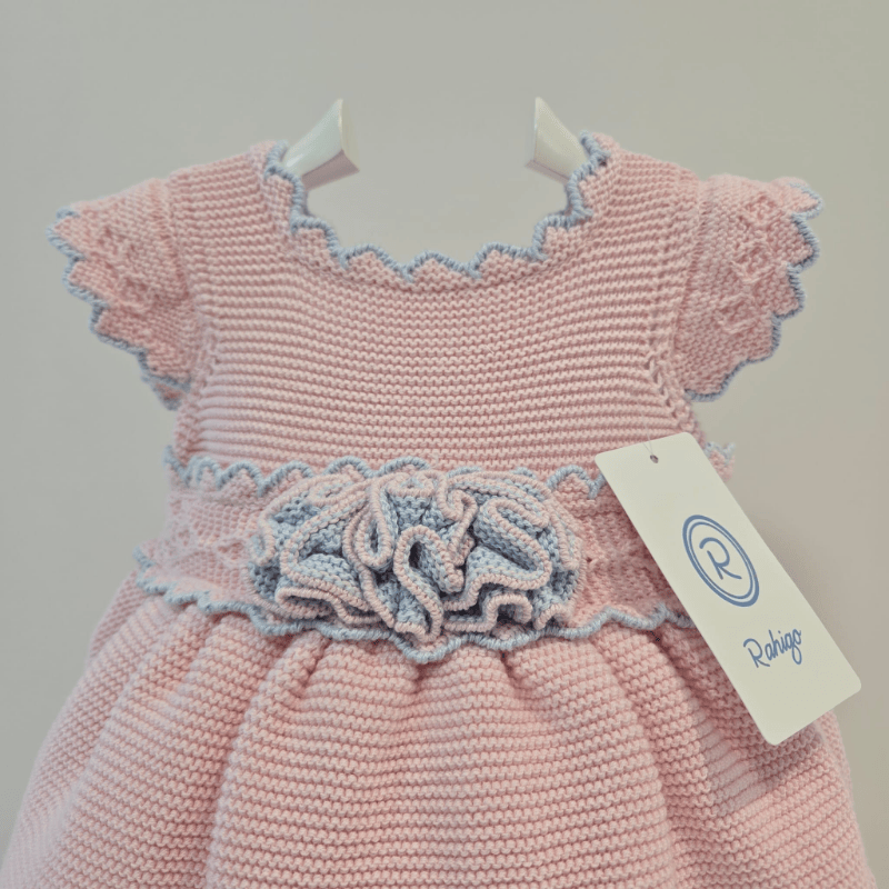 Vestido rosa y azul Rahigo algodón de azúcar primavera verano