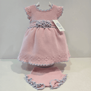 Vestido rosa y azul Rahigo algodón de azúcar primavera verano