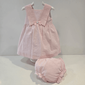 Vestido seersucker Candi en rosa tiza Paz Rodríguez verano