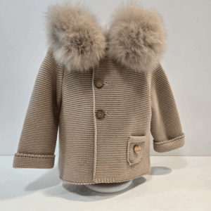 Parka punto arena cuello pelo natural de Pangasa invierno