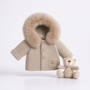 Parka punto arena cuello pelo natural de Pangasa invierno