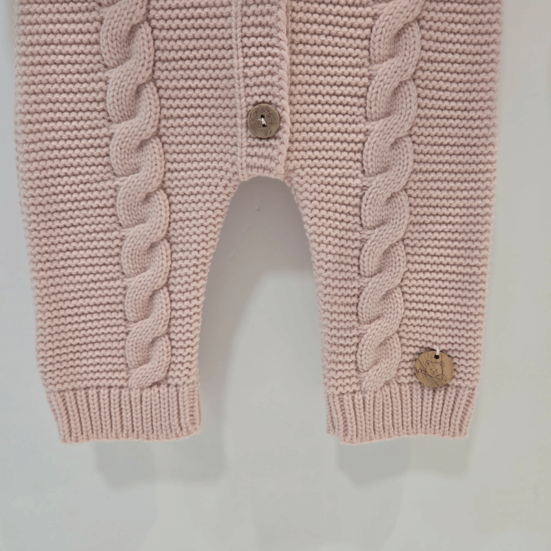 Buzo rosa dos trenzados pelo natural Pangasa invierno