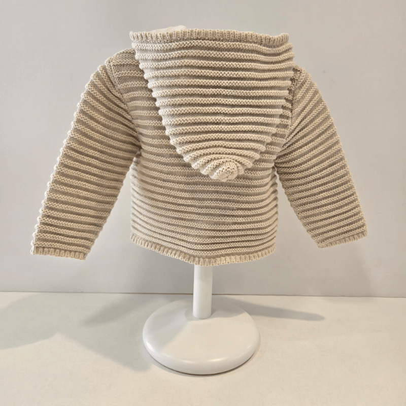 Chaquetón beige Punto cachemir Val Paz Rodríguez invierno
