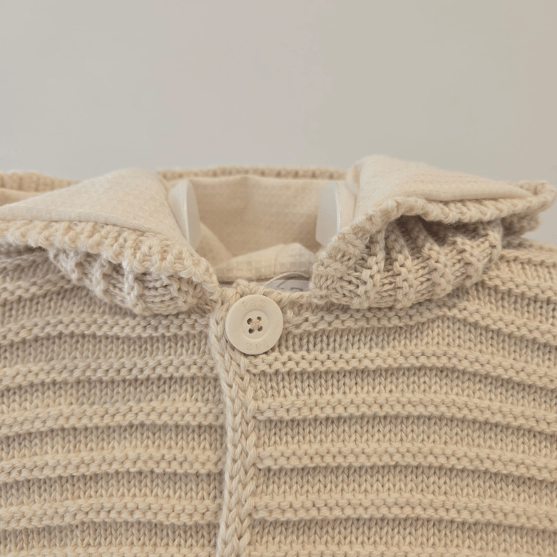 Chaquetón beige Punto cachemir Val Paz Rodríguez invierno