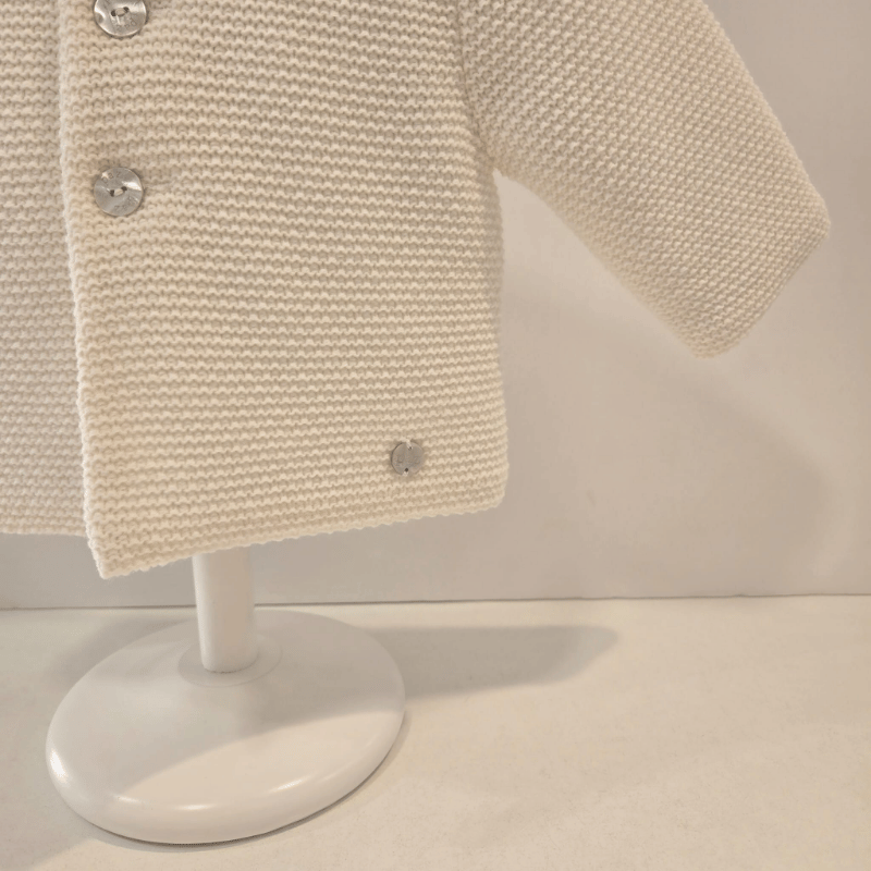Chaquetón niño punto Fogar cuello Paz Rodríguez invierno - Imagen 3