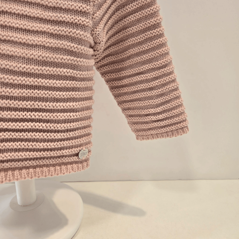 Chaquetón rosa Punto cachemir Val Paz Rodríguez invierno
