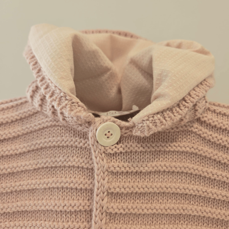 Chaquetón rosa Punto cachemir Val Paz Rodríguez invierno