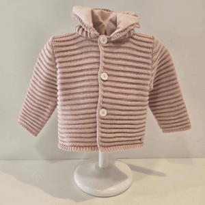 Chaquetón rosa Punto cachemir Val Paz Rodríguez invierno