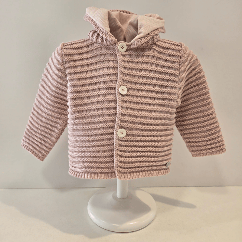 Chaquetón rosa Punto cachemir Val Paz Rodríguez invierno
