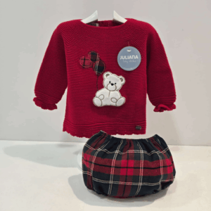 Conjunto especial Navidad osito globos Juliana invierno