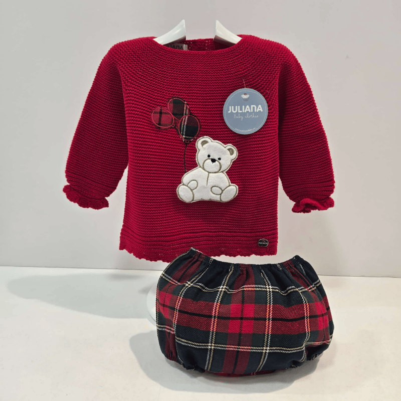 Conjunto especial Navidad osito globos Juliana invierno