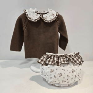 Conjunto niña chocolate jersey braga Pangasa invierno