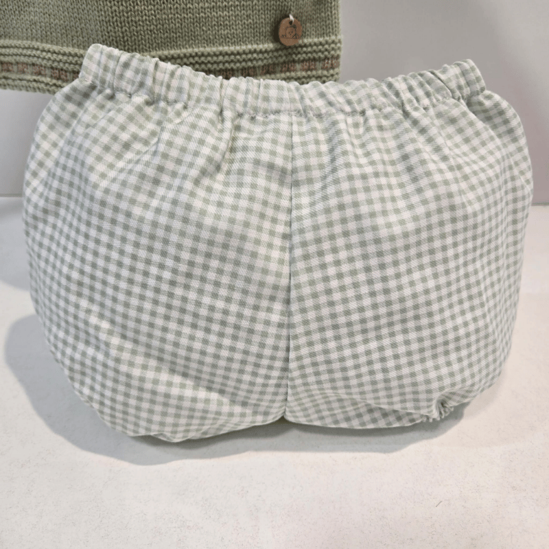 Conjunto niño jersey punto braga vichy Pangasa invierno - Imagen 4