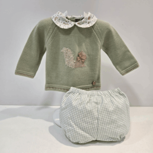 Conjunto niño jersey punto braga vichy Pangasa invierno