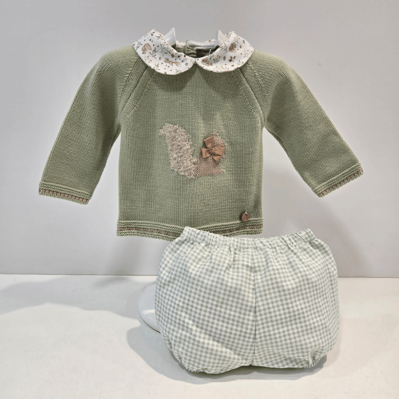 Conjunto niño jersey punto braga vichy Pangasa invierno