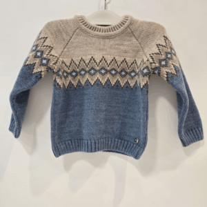 Jersey punto bicolor jacquard greca Nadal Paz Rodríguez invierno