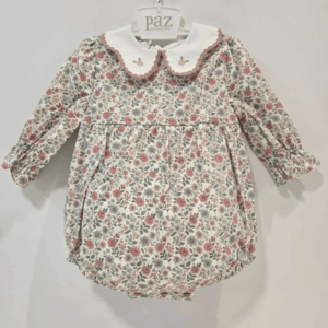 Pelele corto niña Ledicia estampado floral Paz Rodríguez invierno
