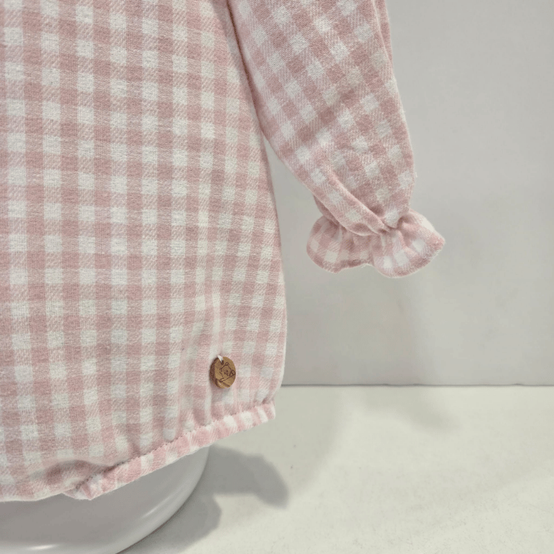 Pelele cuadro vichy rosa Pangasa otoño invierno