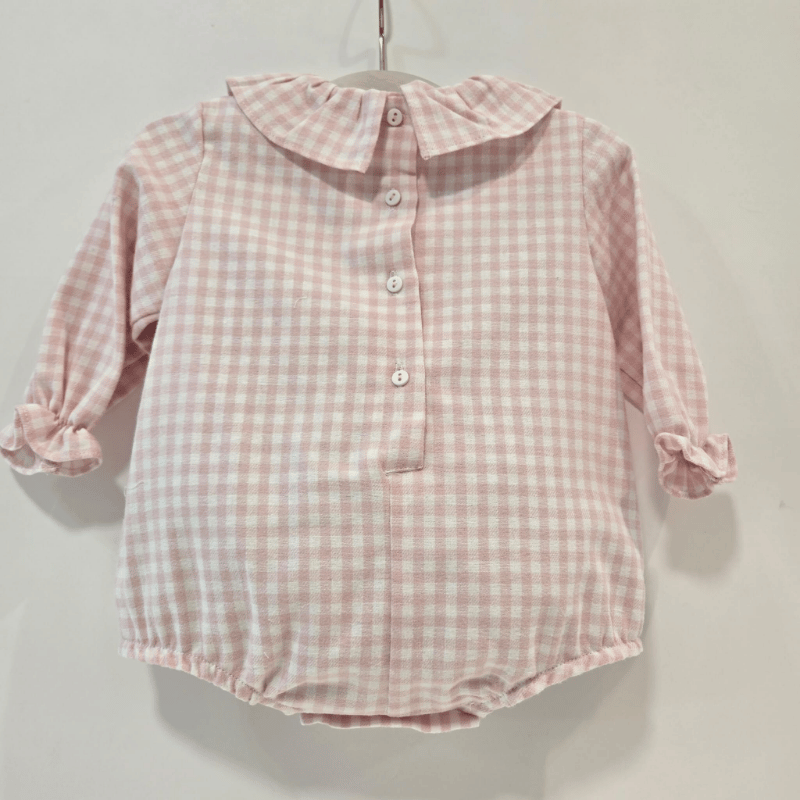 Pelele cuadro vichy rosa Pangasa otoño invierno