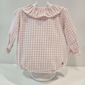 Pelele cuadro vichy rosa Pangasa otoño invierno