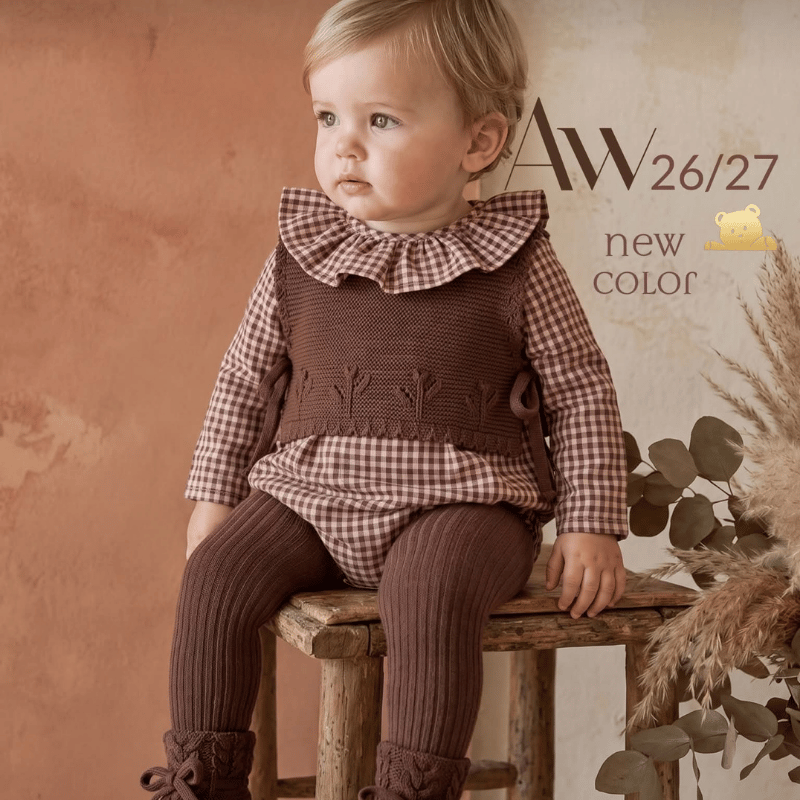 Pelele cuadros colección chocolate Pangasa invierno