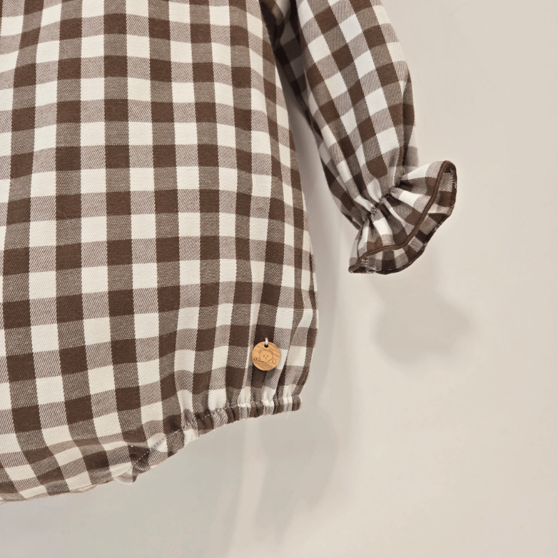 Pelele cuadros colección chocolate Pangasa invierno