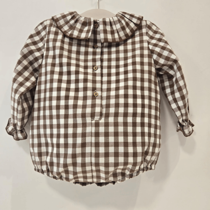 Pelele cuadros colección chocolate Pangasa invierno