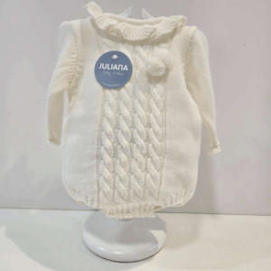 Pelele punto beige colección trenzas Juliana invierno