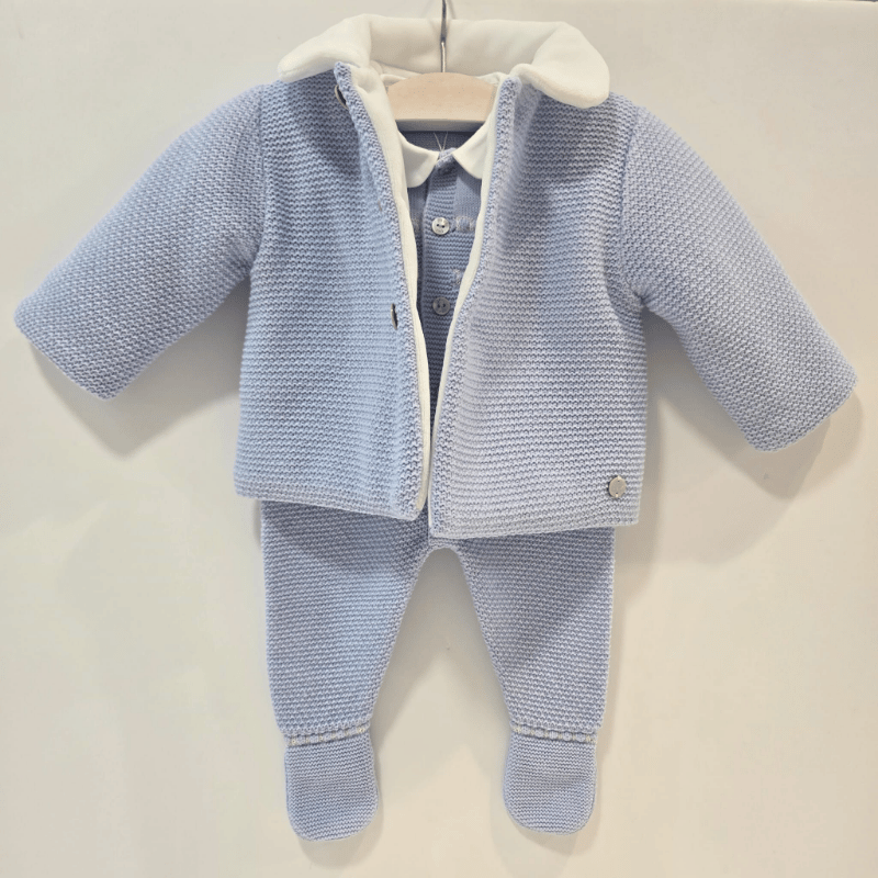 Pelele punto niño con pie cuello Fogar Paz Rodríguez invierno