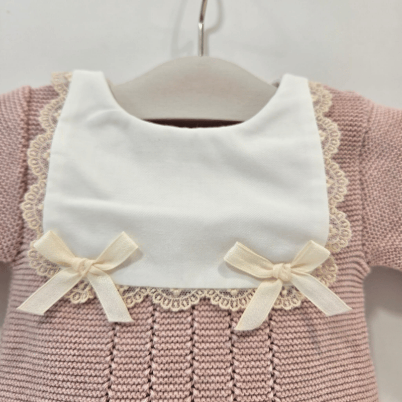Pelele rosa punto algodón cachemir Lua Paz Rodríguez invierno
