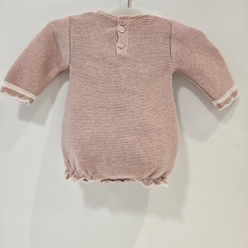 Pelele rosa punto algodón cachemir Lua Paz Rodríguez invierno