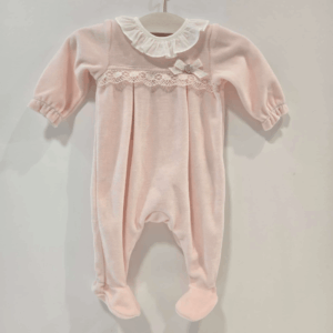 Pelele tundosado volante en cuello rosa P. Rodríguez invierno