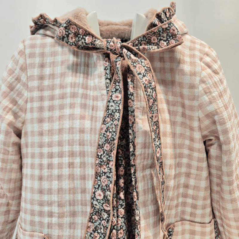Abrigo Vichy flores reversible La Tata La Martinica invierno 26/27