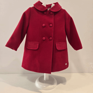 Abrigo paño colección Nadal rojo de Paz Rodríguez invierno