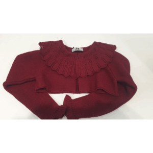 Chaqueta corta cuello ganchillo baul del peque La Martinica 26/27