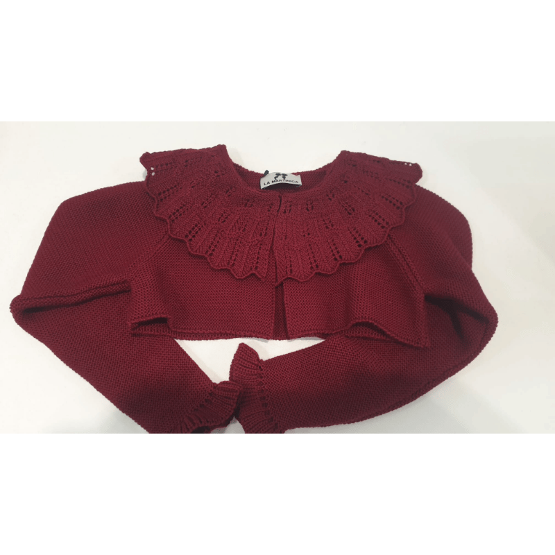 Chaqueta corta cuello ganchillo baul del peque La Martinica 26/27