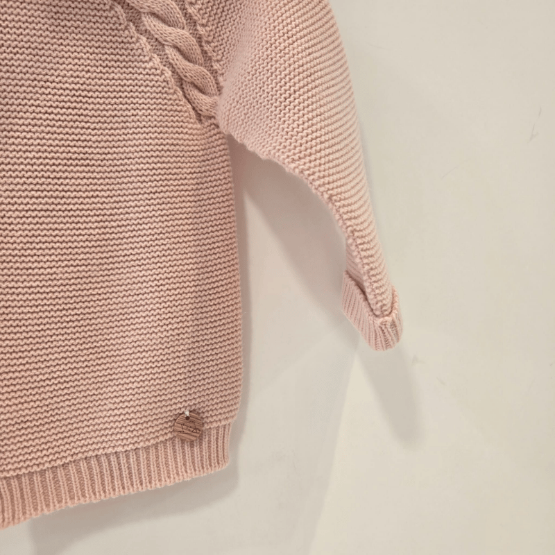 Chaquetón de punto rosa Trenza Pangasa invierno - Imagen 3
