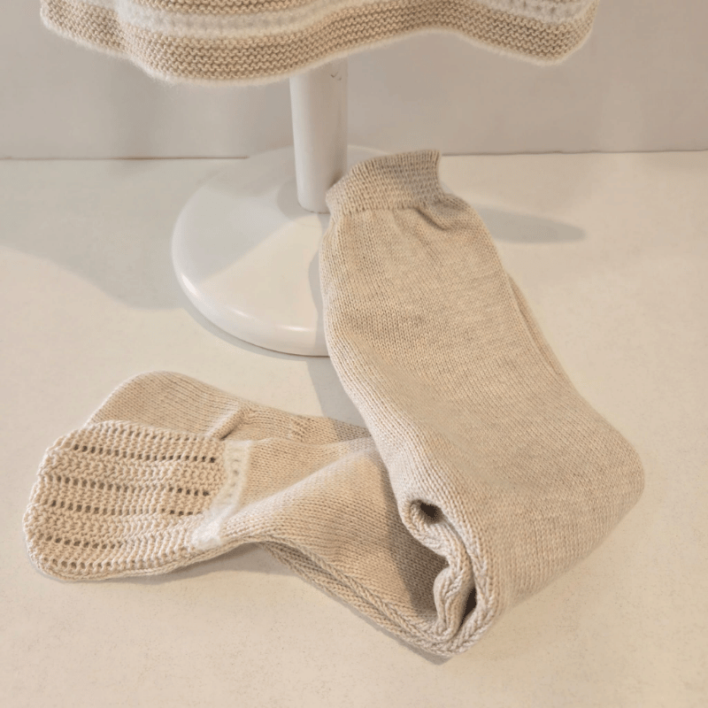 Conjunto avena crudo jubón polaina Lua Paz Rodríguez invierno