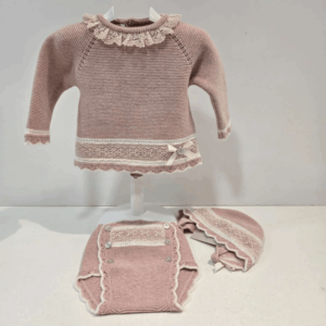 Conjunto jubón cubre rosa palo Lua Paz Rodríguez invierno