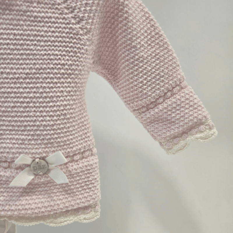 Conjunto jubón polaina Fogar rosa/crudo P. Rodríguez invierno